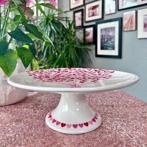 💗Sur La Table Heart Pattern Pedestal Cake Stand💗